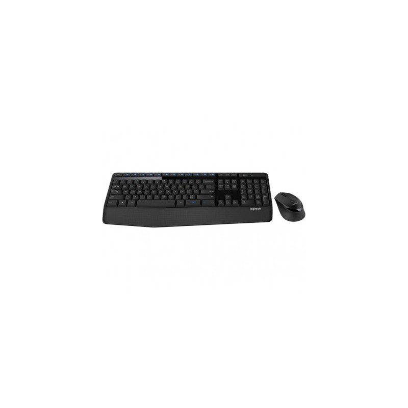 Kit de Teclado y Mouse LOGITECH MK345 - Estándar, Negro, 10 m, 1000 DPI