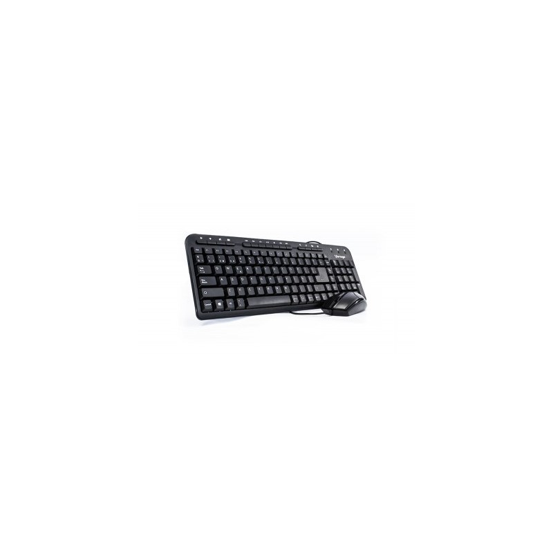 Kit Teclado y Mouse VORAGO KM-105 Estándar	104 teclas - Negro, 1000 DPI