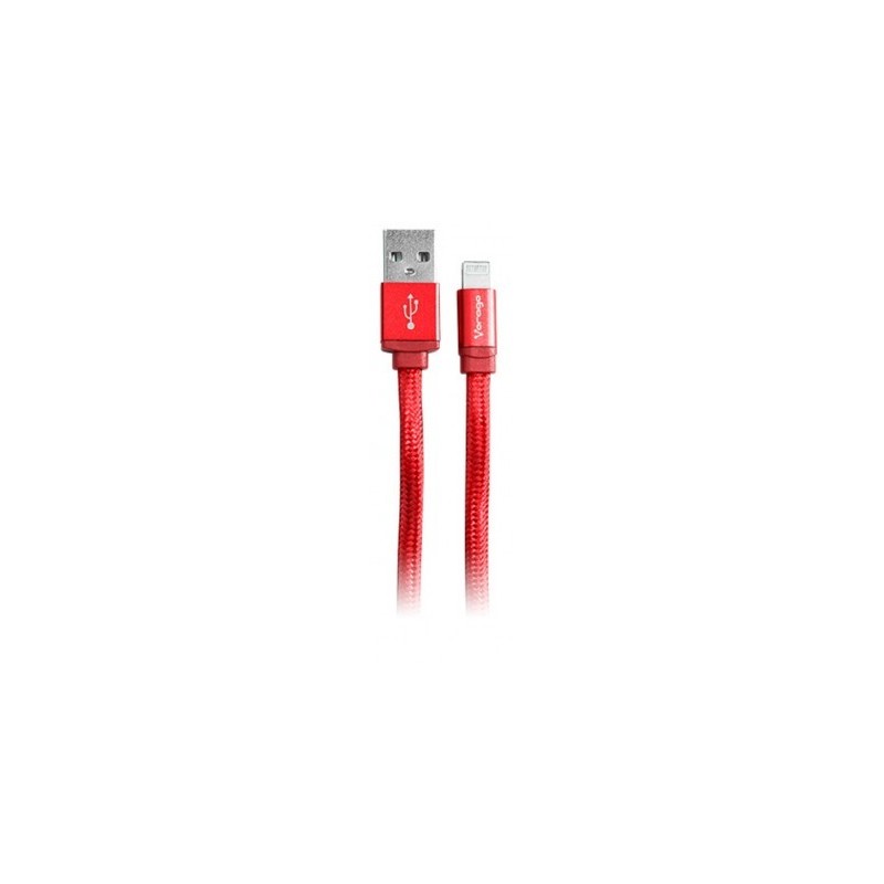 Cable Lightning VORAGO CAB-119 - Rojo, 1 m, Cable Lightning