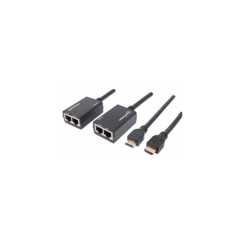 Extensor HDMI MANHATTAN 207386 - Negro, HDMI