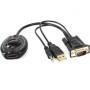 Convertidor VGA a HDMI BROBOTIX - Negro, VGA, HDMI+ Audio