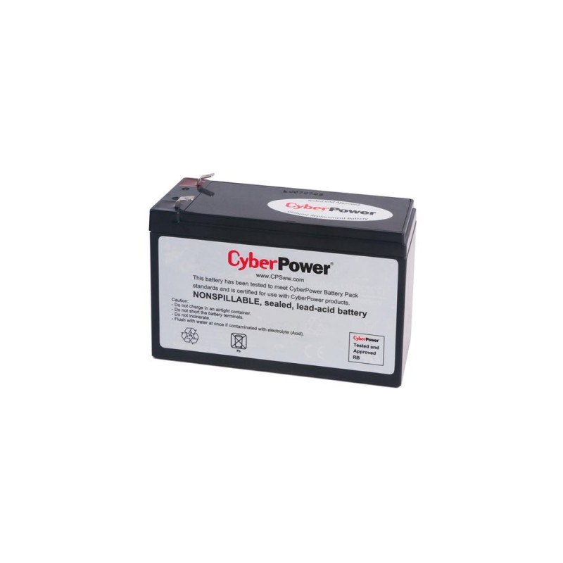 Batería de Reemplazo CyberPower RB1290 - Negro, 12 V, 9 AH