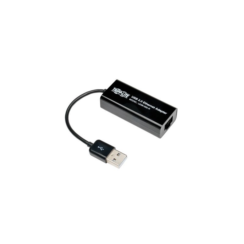 Adaptador de red TRIPP-LITE U236-000-R - USB A, RJ-45, Macho/hembra, Negro