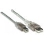 Cable USB tipo B MANHATTAN - 1, 8 m, USB A, USB B