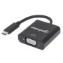 Convertidor USB C a VGA MANHATTAN 151771 - Negro, USB C, VGA, Macho/hembra