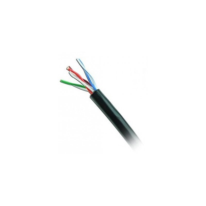 Cable UTP WAM CAT5e-OUTDOOR-NEGRO - 305 m, Negro, CAT5e