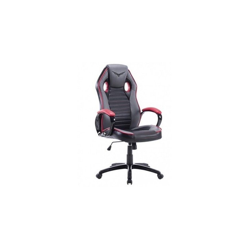 Silla Gaming Naceb Technology JUGGERNAUT - Gamer, Negro/Rojo, Piel Sintética