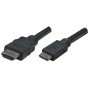 Cable Mini HDMI a HDMI MANHATTAN 304955 - 1, 8 m, Mini-HDMI, Mini-HDMI, Macho/Macho, Negro