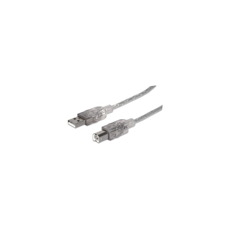 Cable USB MANHATTAN - 5 m, USB A, USB B, Macho/Macho