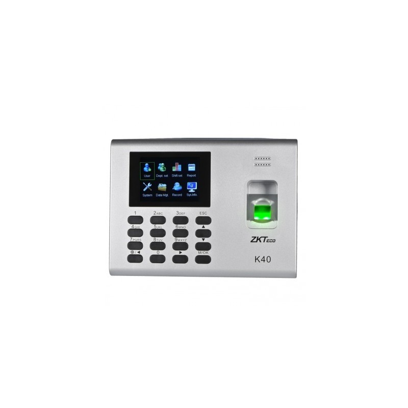 Control de Tiempo y Asistencia ZKTeco ZK -K40 - USB, Gris, Si, Si