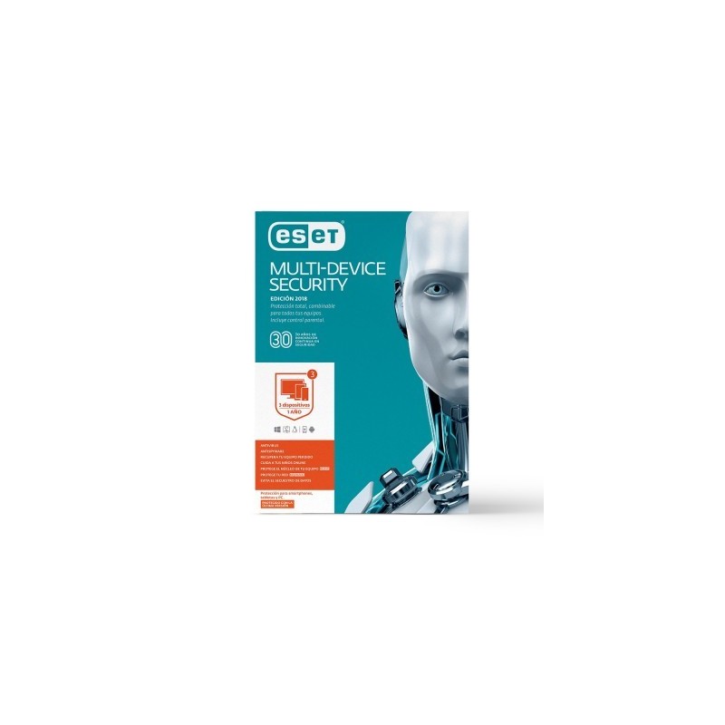 Antivirus ESET Multidevice Security - 3 licencias, 1 Año(s), Caja