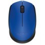 Mouse LOGITECH M170 - Negro con detalles en Azul, 3 botones, RF inalámbrico