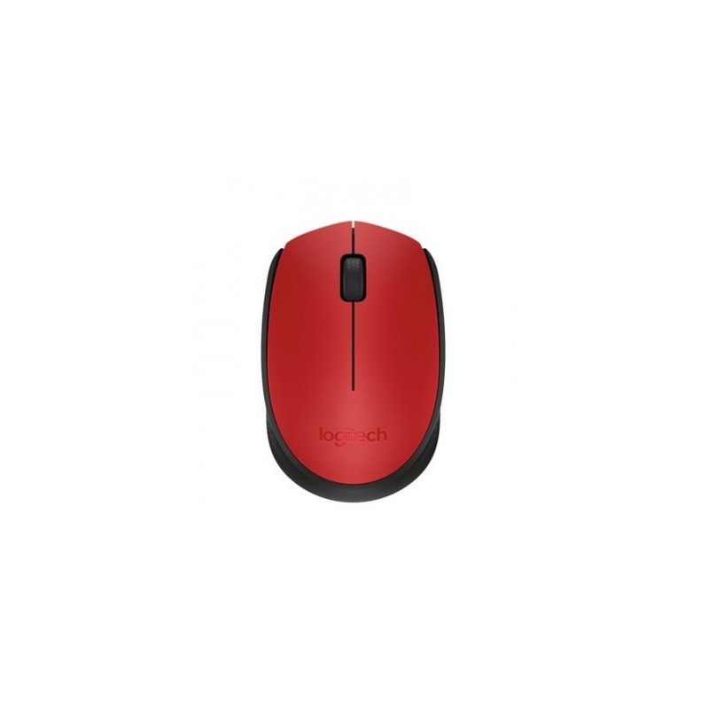 Mouse LOGITECH M170 - Rojo, RF inalámbrico