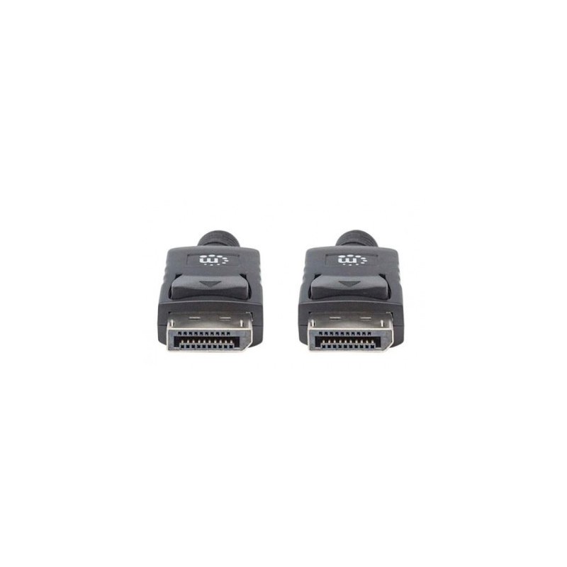 Cable Displayport 4K MANHATTAN - 2 m, DisplayPort, DisplayPort, Macho/Macho, Negro