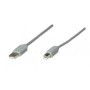 Cable USB MANHATTAN 341028 - USB A, USB B, Macho/Macho, 4, 5 m, Gris