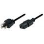 Cable de corriente MANHATTAN - Macho/Macho, 1, 8 m, Negro, 10