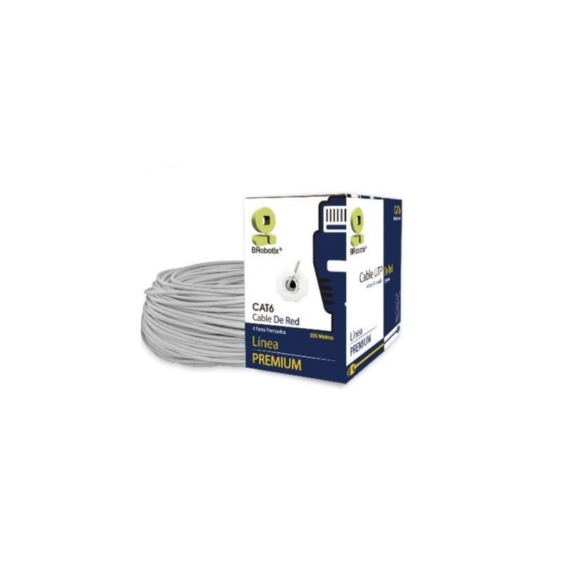 Bobina BROBOTIX 062435 - 305 m, Gris, Interior, Cat6, CCA