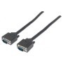 Cable VGA - HD15 MANHATTAN - 4, 5 m, VGA (D-Sub), VGA (D-Sub), Macho/Macho, Negro