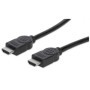 Cable HDMI MANHATTAN - 15 m, HDMI, HDMI, Macho/Macho, Negro