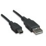 Cable PC MANHATTAN - 1, 8 m, USB A, Mini-USB B, Macho/Macho, Negro