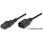 Cable de corriente  MANHATTAN - Macho/hembra, 1, 8 m, Negro