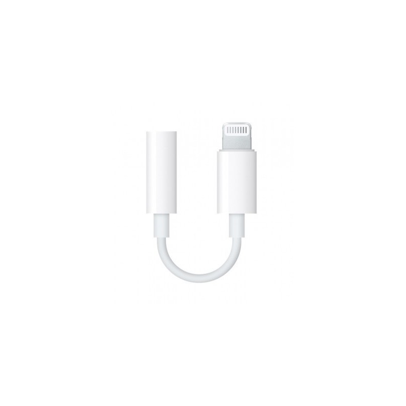 Adaptador de Lighning a Jack de 3.5 mm APPLE MMX62AM/A - Color blanco, Apple, Adaptadores