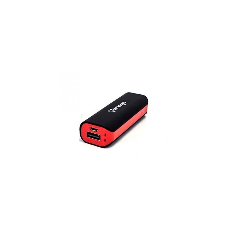 Power Bank VORAGO PB-150 - Negro, Rojo, 2200 mAh