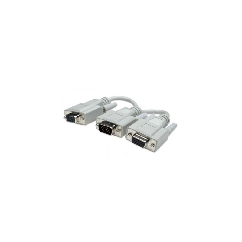 Cable Y para Video (328302) HD15 Macho a 2X HD15 Hembra - 15 cm.