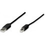 Cable USB A a B (342650) Negro/Blanco - Economico 1.8 M