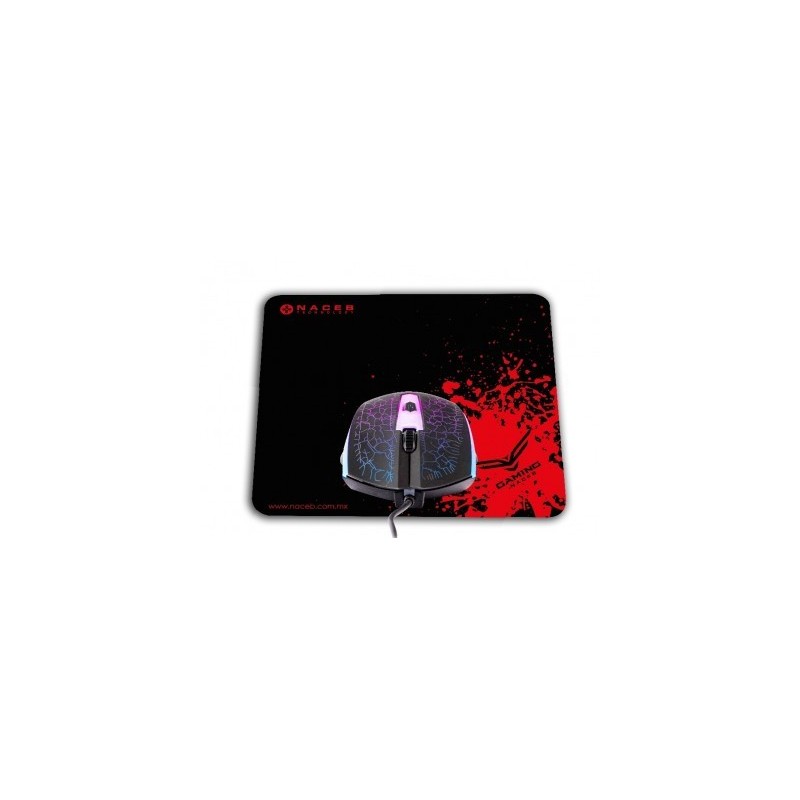 Kit Mouse + Mousepad Naceb Technology NA-632 - Multi, 4 botones, USB, Óptico, 1200 DPI