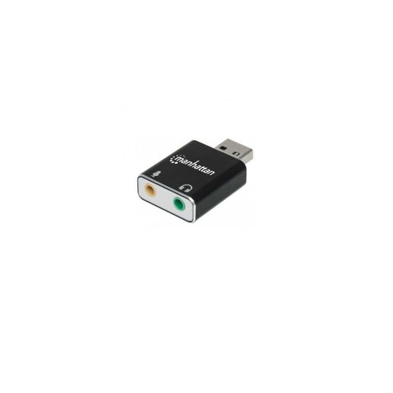 Convertidor USB  a Audio MANHATTAN 152754 - USB, Negro