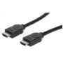 Cable HDMI MANHATTAN 308816 - 1 m, HDMI, HDMI, Macho/Macho, Negro