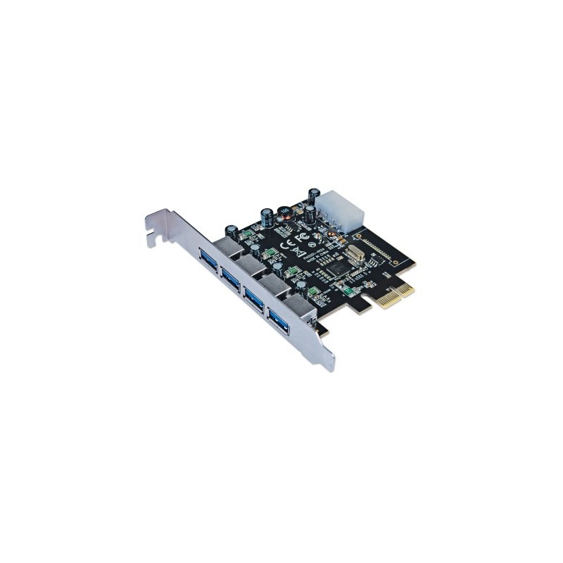 Tarjeta PCI Express USB  MANHATTAN 152891 - Alámbrico, PCI Express, USB 3.0, 5 Gbit/s