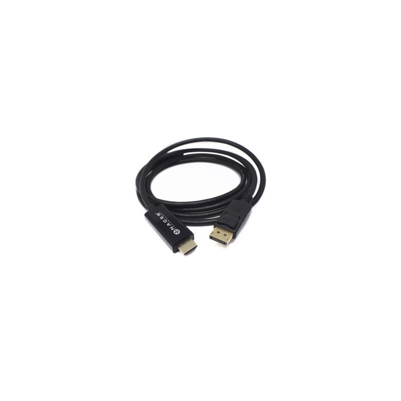 Adaptador HDMI a DisplayPort Naceb Technology NA-0106 - 1, 8 m, HDMI, Mini DisplayPort, Negro