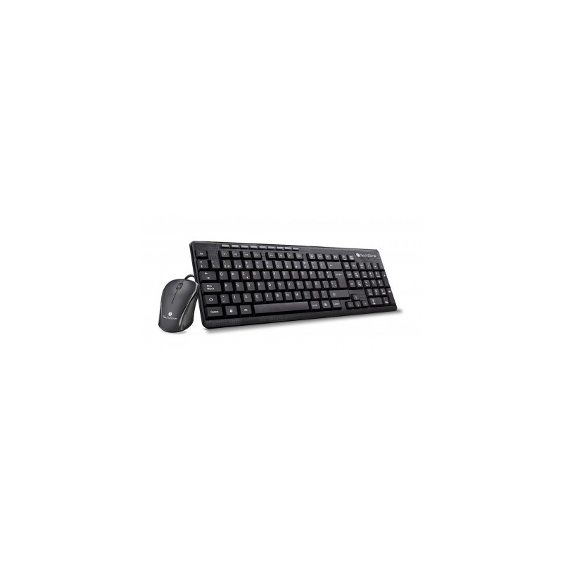 Kit Teclado y Mouse Alámbrico TechZone TZ19COMB01-LA Estándar - 112 teclas, Negro, 800 DPI