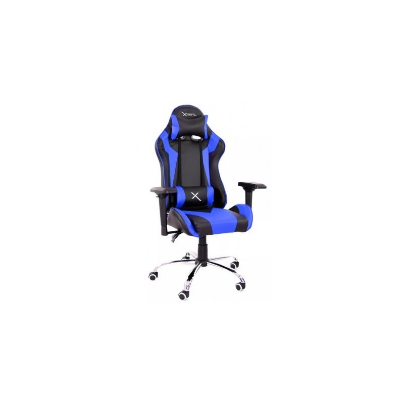 Silla para Gamer XZEAL XZ10 - Gamer, Asiento Acolchado, Negro/Azul, PVC Alto Desempeño