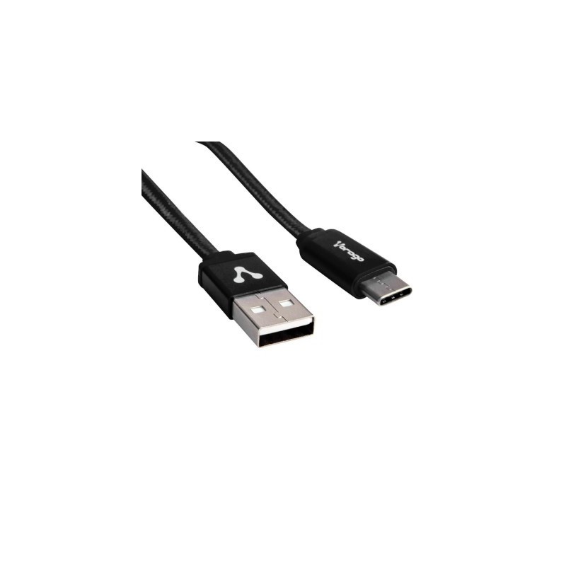 Cable USB Tipo C VORAGO CAB-123 1 mt Carga Rápida - USB, USB C, Macho/Macho, 1 m, Negro