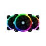 Kit de Ventiladores GAME FACTOR FKG400 - Multicolor, Ventilador 120mm Incluye 2 Tiras LED, Control Remoto.