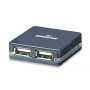 Hub USB MANHATTAN 160605 - USB 2.0/1.1, Negro, 4 puertos