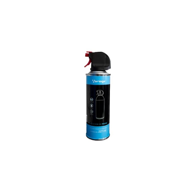 Aire Comprimido Vorago 227ml VORAGO CLN-106 - Negro c/ Azul, 227 ml, Aire comprimido, Limpieza de equipos, Tetrafluoroetano