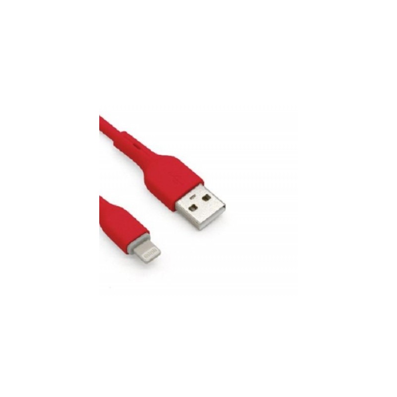 Cable Lightning BROBOTIX 963141 - USB V2.0., Lightning., Rojo, 1m