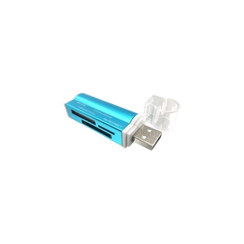 Lector USB BROBOTIX 180420A - USB V2.0, Azul