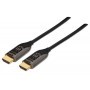 Cable HDMI Óptico Clasificación Plénum MANHATTAN 355438 - 30 m, HDMI A, HDMI A, MACHO, Negro