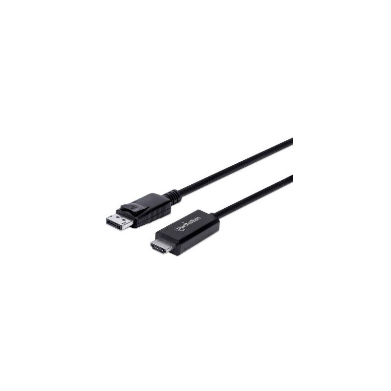 Cable DisplayPort a HDMI 4K MANHATTAN 153201 - 1, 8 m, DisplayPort, HDMI, Negro, Macho/Macho