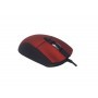 Mouse Naceb Technology NA-0115R - Rojo, 6 botones, Alámbrico, Óptico, 800 - 2400 DPI