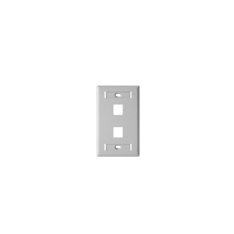 Placa de Pared 2 Puertos BELDEN AX102655 - Blanco, De plástico