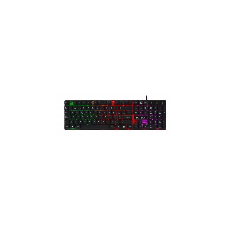 Teclado Gaming ACTECK Aurean X - USB, Estándar, Negro, Multicolor