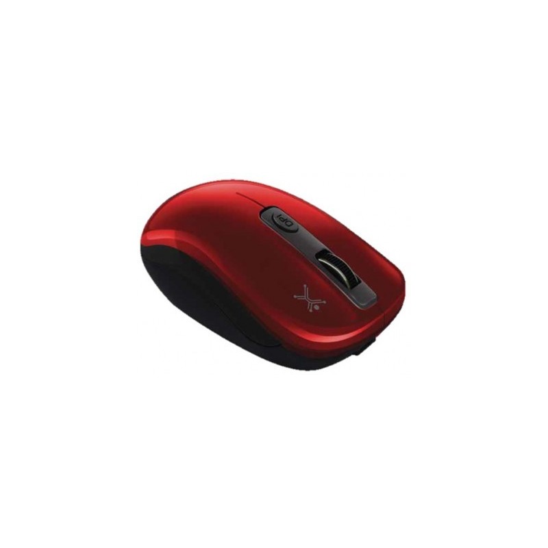 Mouse Optico  PERFECT CHOICE PC-044802 - Rojo, Inalámbrico, Óptico, 800/1200/1600 DPI