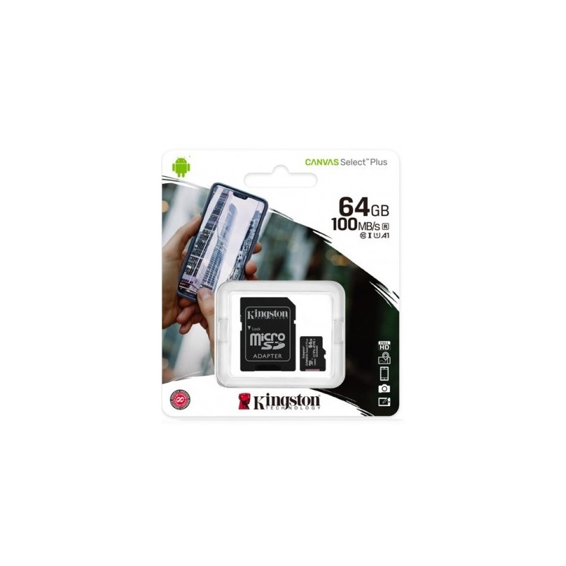 Micro SD Kingston Technology MEMKGN1890 - 64 GB, Negro