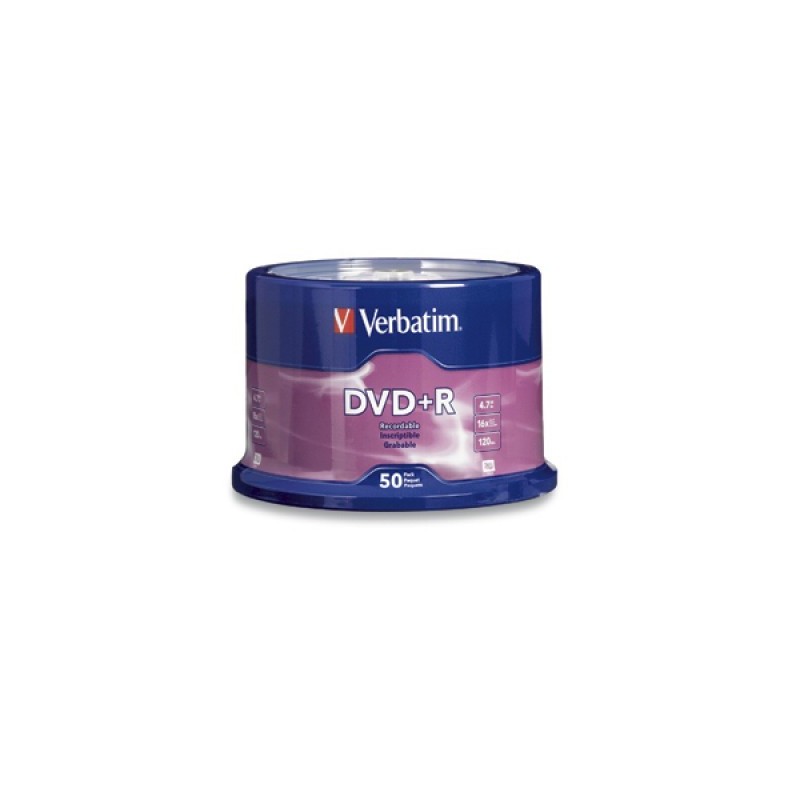 Disco DVD+R VERBATIM 95525/97174 - DVD+R, 4.7 GB, 50, 16x, 120 min